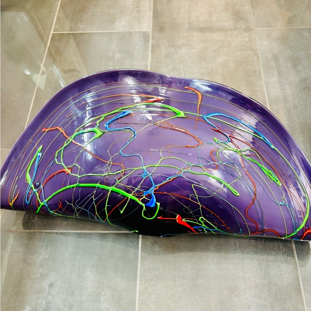 Modern glass art piece